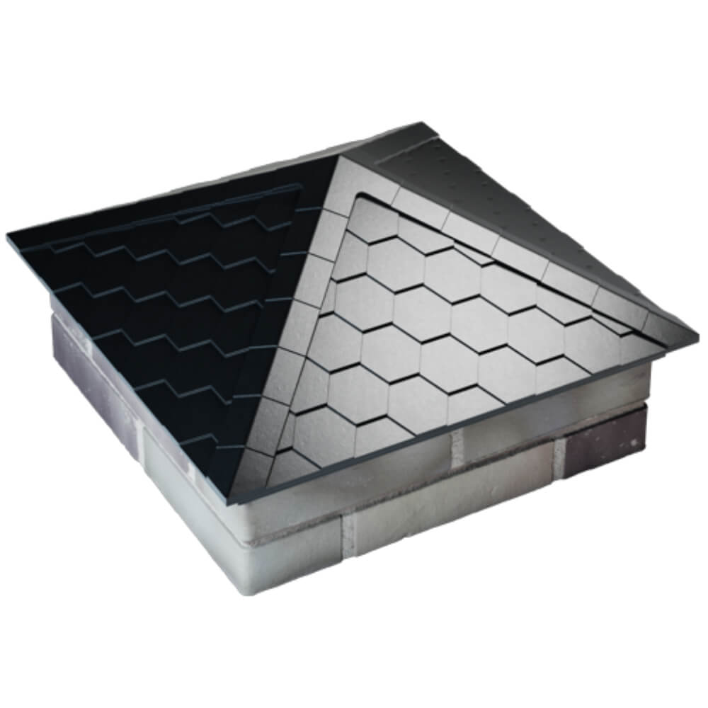 Колпак Zking Эверест Черный на столб 2х2 кирпича (535х535мм) Сочи фото