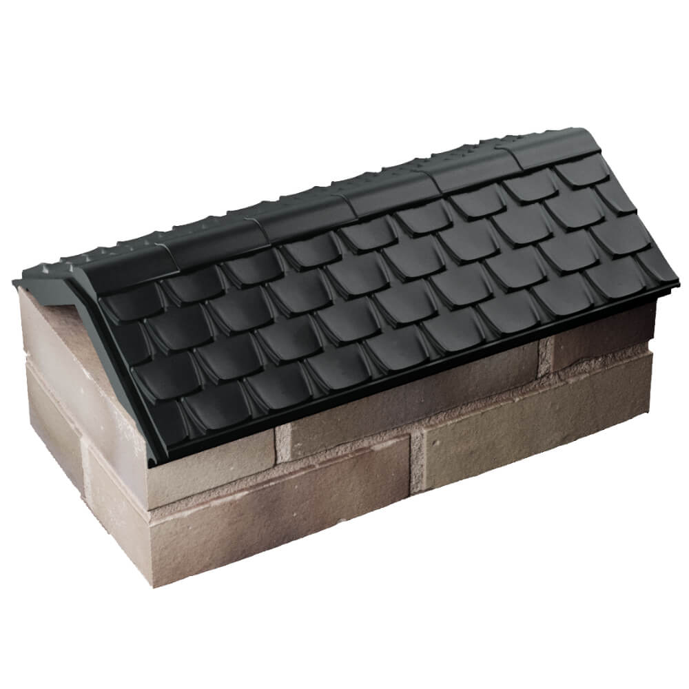 Парапет Zking Эльбрус Черный с посадкой на 1 кирпич (255мм) в Сочи фото