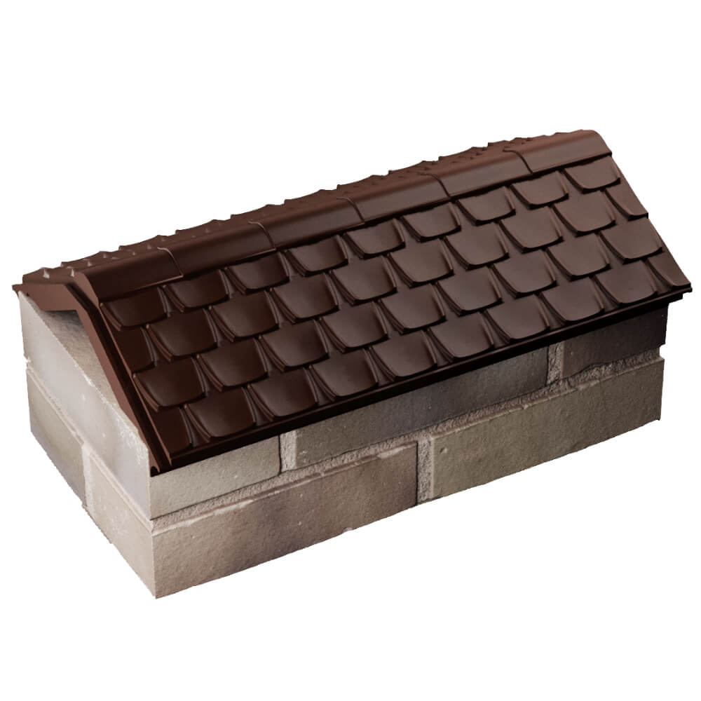 Парапет Zking Эльбрус Коричневый с посадкой на 1 кирпич (255мм) в Сочи фото