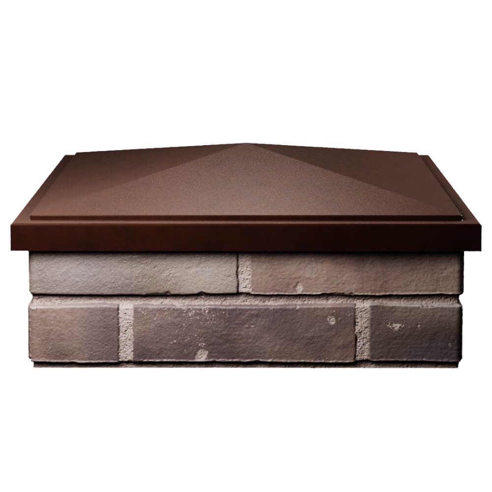 Колпак Zking БонаМоно Коричневый на столб 2х2 кирпича (515х515, 530х530мм) Сочи фото