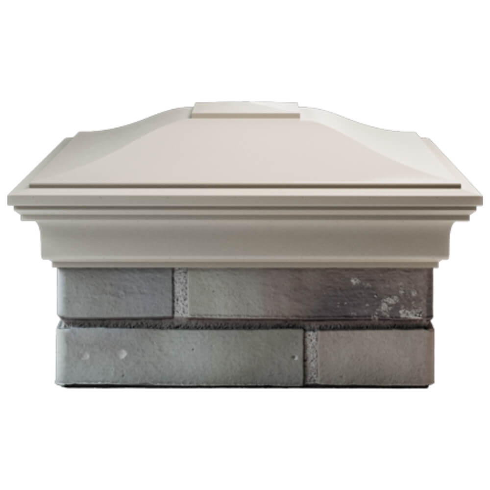 Колпак Zking Монблан Бежевый на столб 1.5х1.5 кирпича (385х385мм) Сочи фото