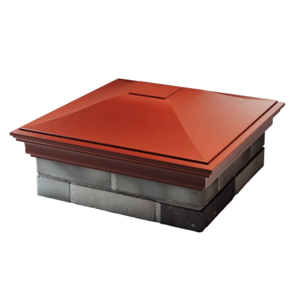 Колпак Zking Монблан Красный на столб 2х2 кирпича (515х515мм) в Сочи фото