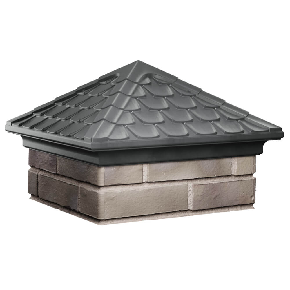 Колпак Zking Эльбрус Серый на столб 1.5х1.5 кирпича (385х385мм) в Сочи фото