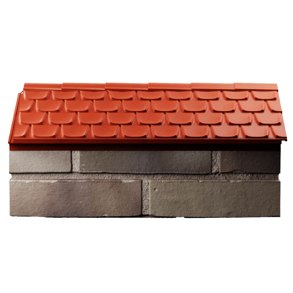 Парапет Zking Эльбрус Красный с посадкой на 1 кирпич (255мм) в Сочи фото
