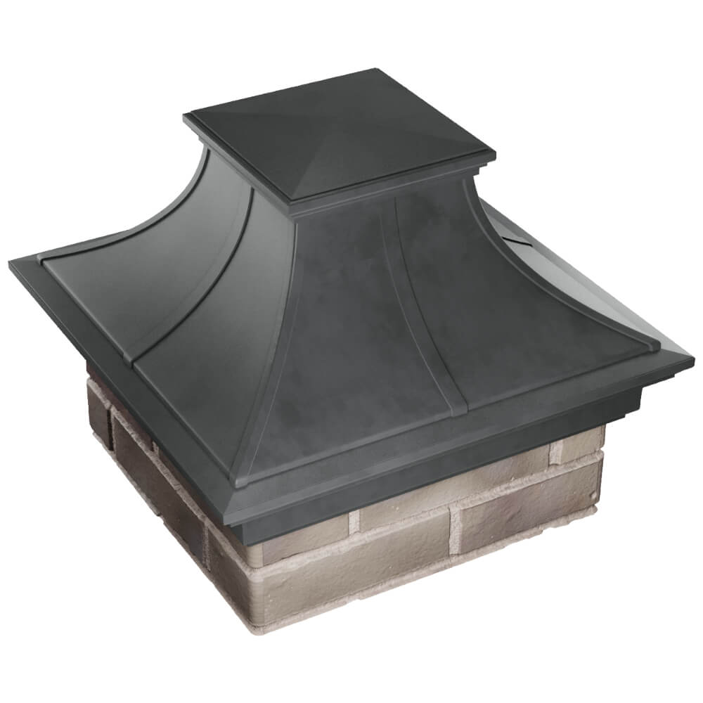 Колпак Zking Монблан Премиум Серый на столб 1.5х1.5 кирпича (385х385мм) в Сочи фото