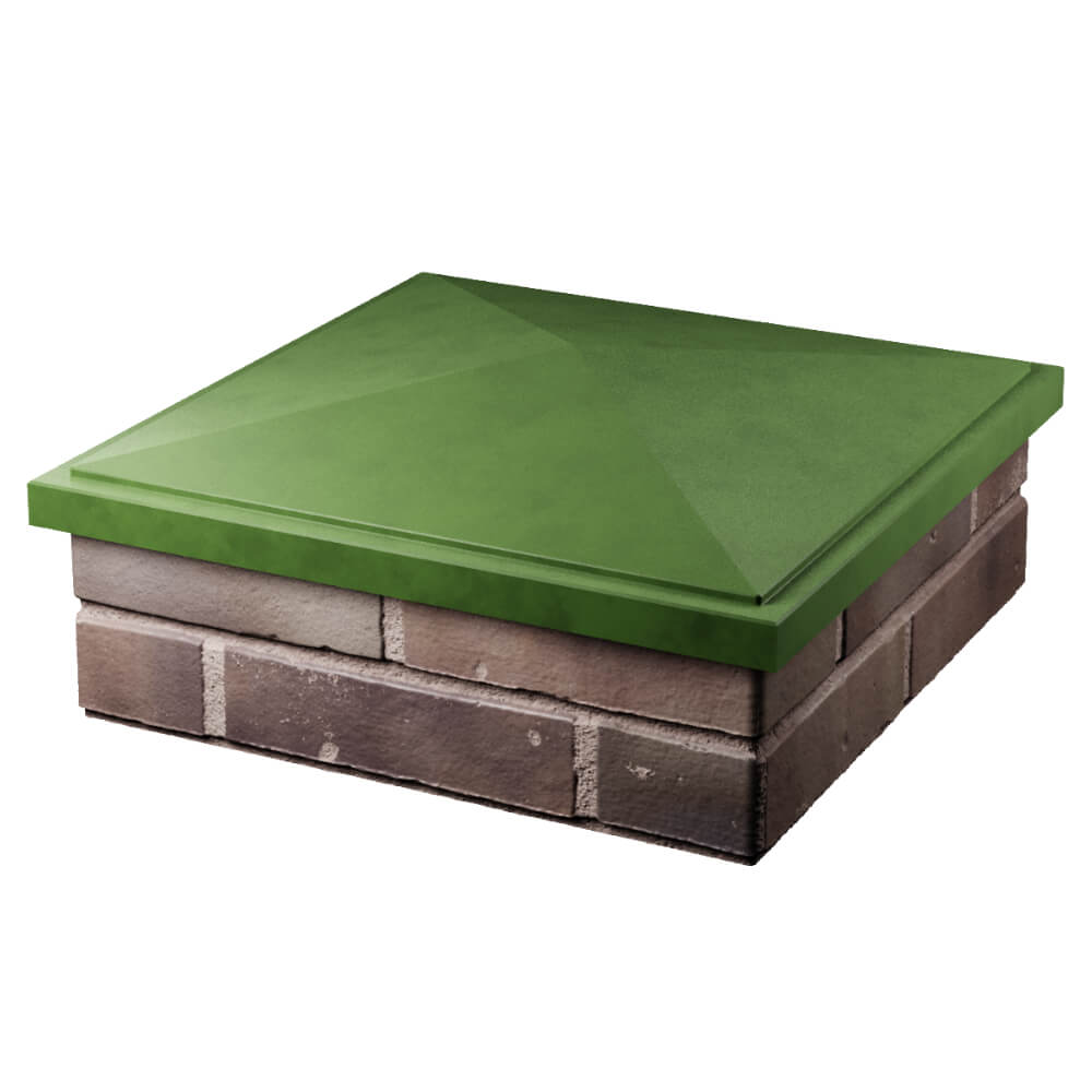 Колпак Zking БонаМоно Зеленый на столб 2х2 кирпича (515х515, 530х530мм) в Сочи фото