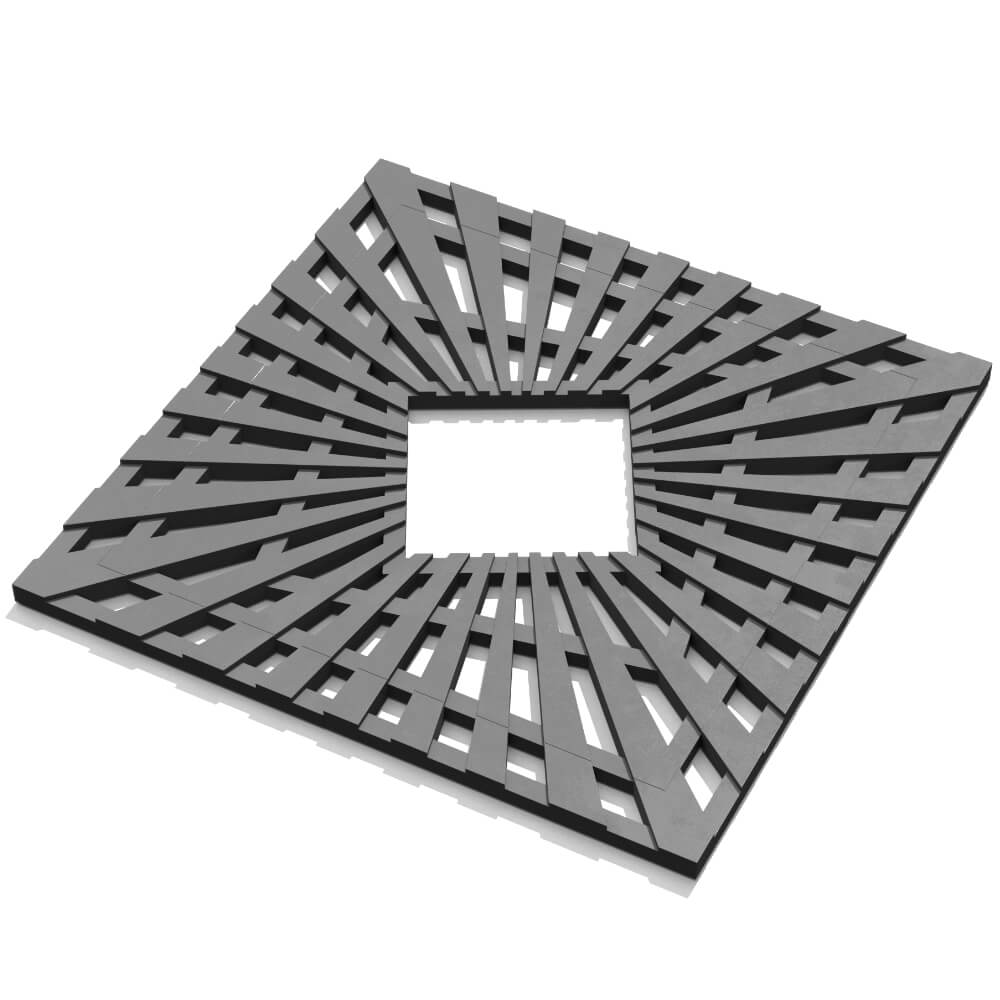 Приствольная решетка для дерева ZKING ATMOSPHERE 1.2х1.2м Серая в Сочи фото