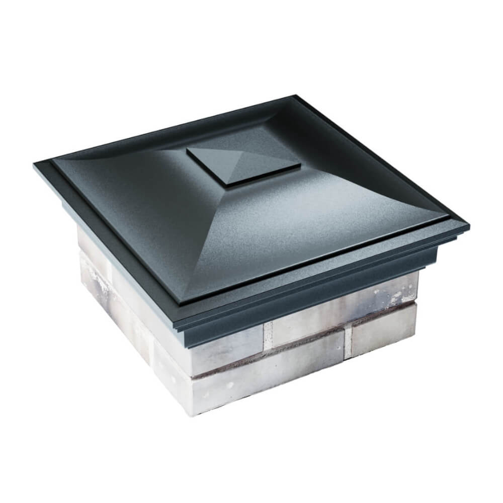 Колпак Zking Монблан Черный на столб 1.5х1.5 еврокирпича 0.7НФ (355х355мм) в Сочи фото