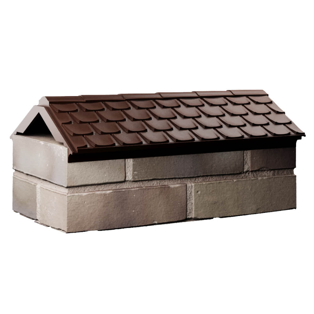 Парапет Zking Эльбрус Коричневый с посадкой на 1 кирпич (255мм) Сочи фото