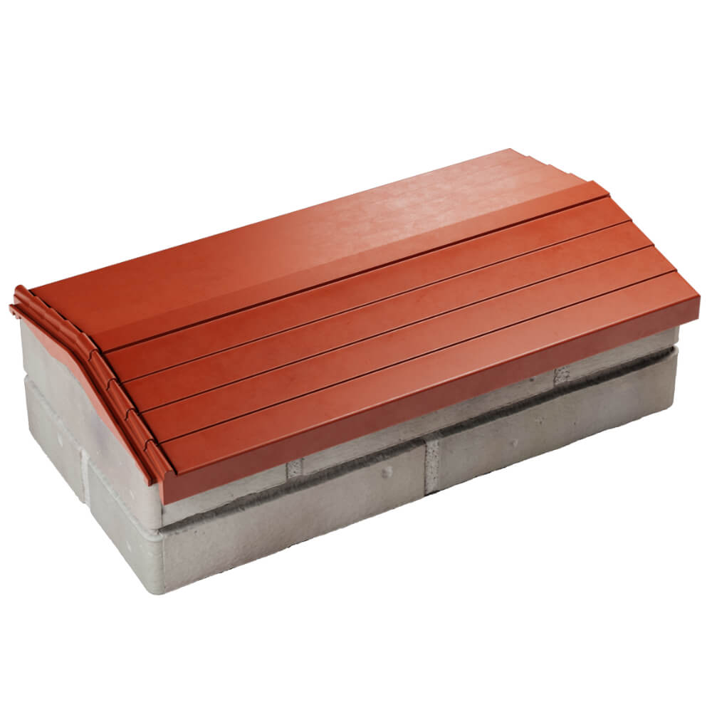 Парапет Zking Бона ХайТек Красный с посадкой на 1 кирпич (200/225/255мм) в Сочи фото