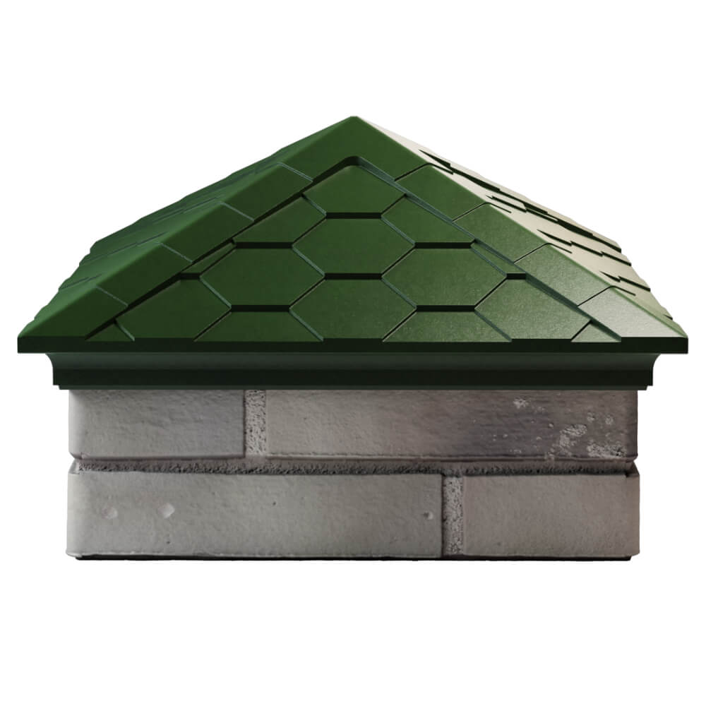 Колпак Zking Эверест Зеленый на столб 1.5х1.5 кирпича (390х390мм) Сочи фото