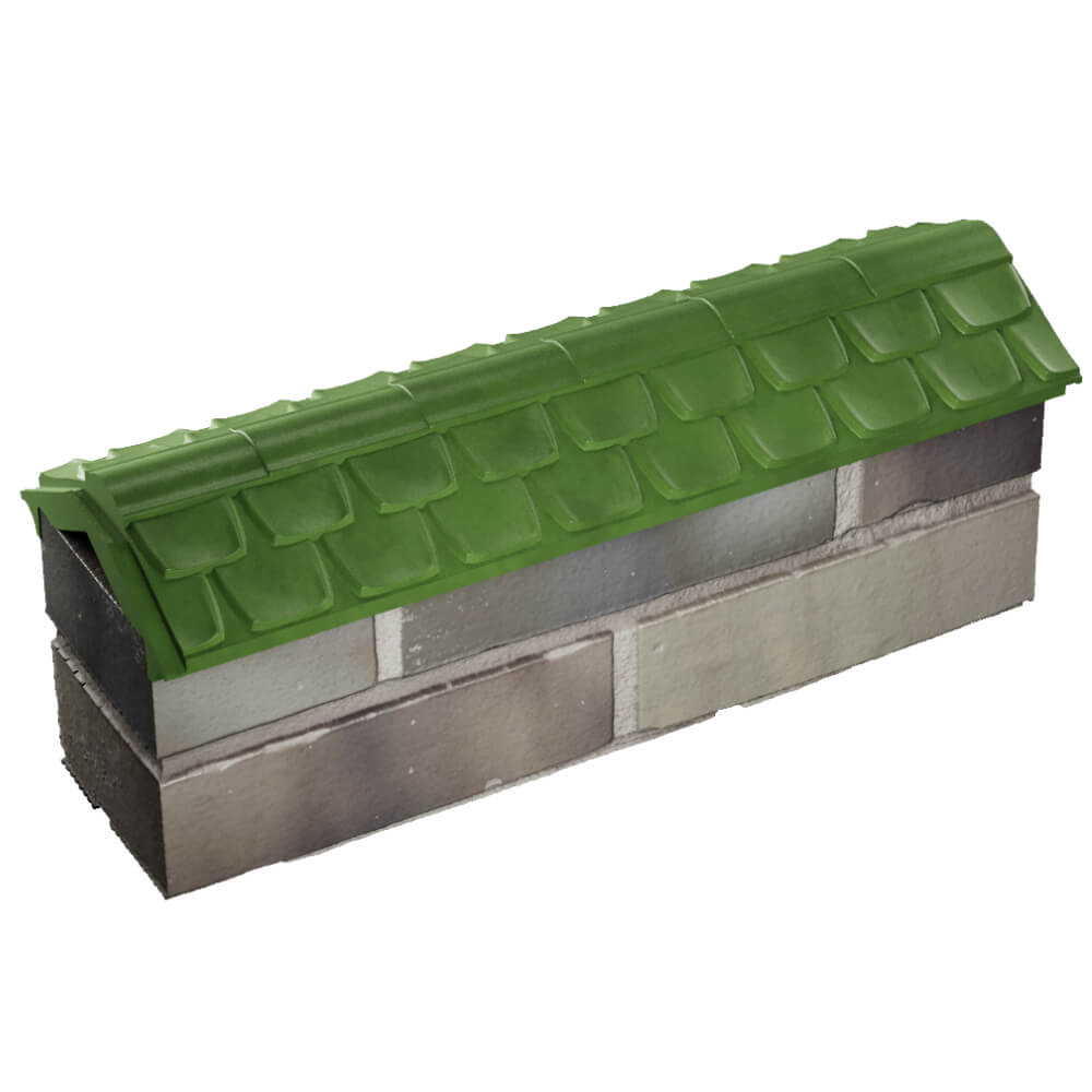 Парапет Zking Эльбрус Зеленый с посадкой на 0.5 кирпича (130мм) в Сочи фото